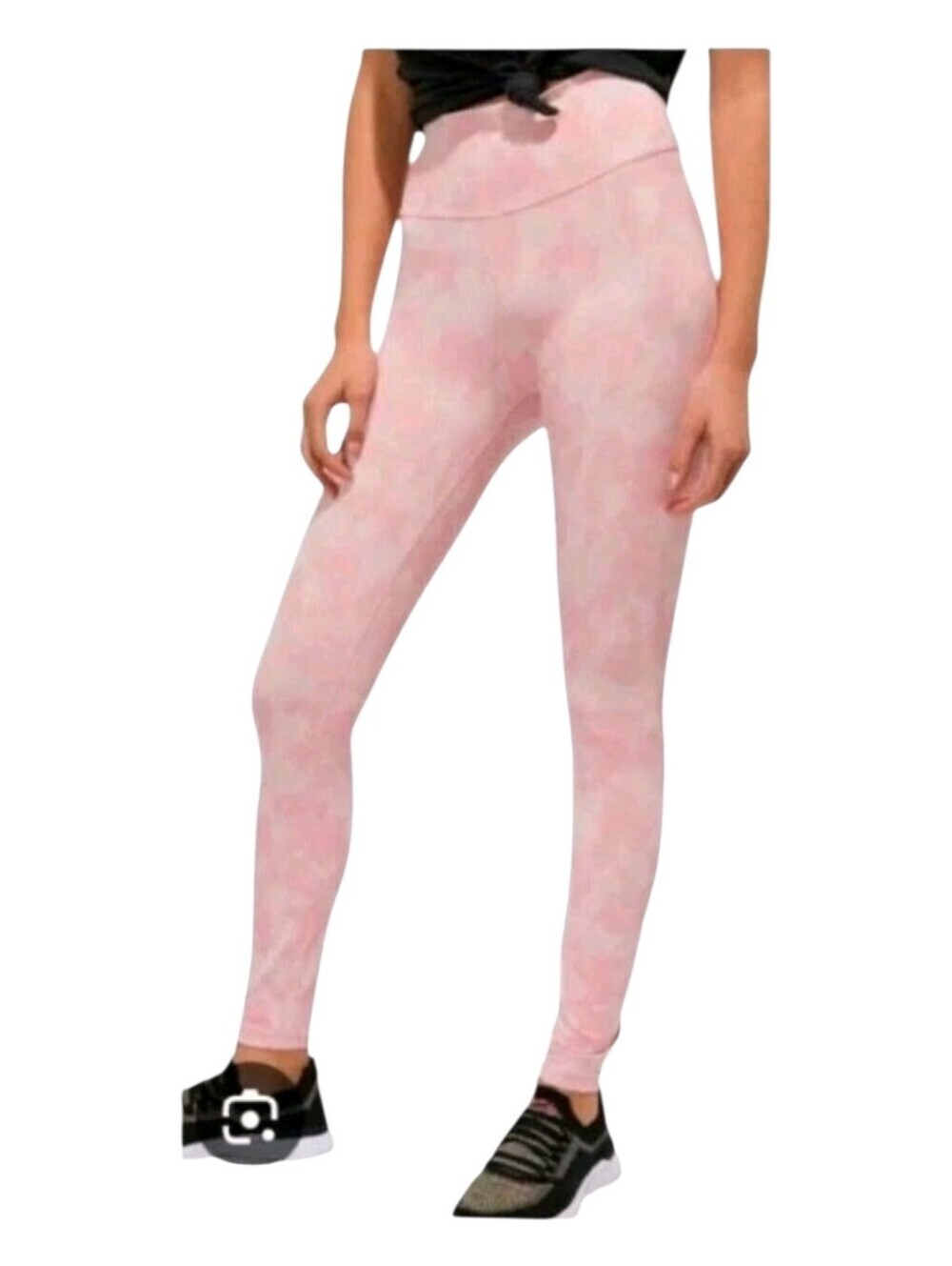 Allfenix Womens Blush Pink Tie Dye Gym Workout High Rise 7/8 Leggings Size XS